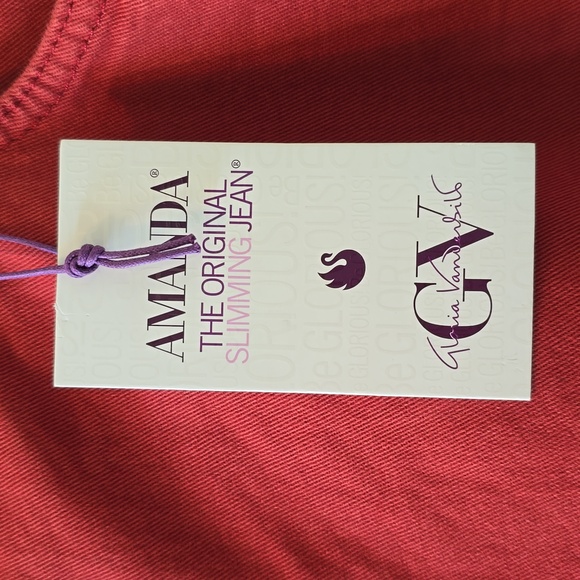 GLORIA VANDERBILT WOMEN'S PLUS "AUTUMN BLAZE" PANTS JEANS AMANDA SIZE 22W SHORT - Picture 6 of 16